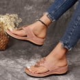 thumbnail image 3 of Sandales de Plage Orthopédiques à Fleurs pour Femmes, Style Bohème, à Plateforme Compensée, Sandales à Enfiler pour Robe, Plage, Été, Marche, 3 of 9