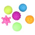 thumbnail image 1 of Ensemble de Balles Texturées pour Bébé, 6 Pcs Balles Sensorielles Multicolores Élastiques Souples et Amusantes pour Nourrisson à Presser pour la Maison, 1 of 8