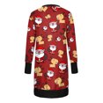 thumbnail image 3 of FOCUSNORM Women Juniors Christmas Long-Sleeved Cardigan Cartoon Holiday Clothing, 3 of 4