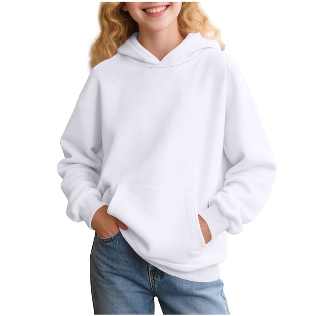 Girls Winter Hoodie Kid's Fleece Pullover Hooded Sweatshirt