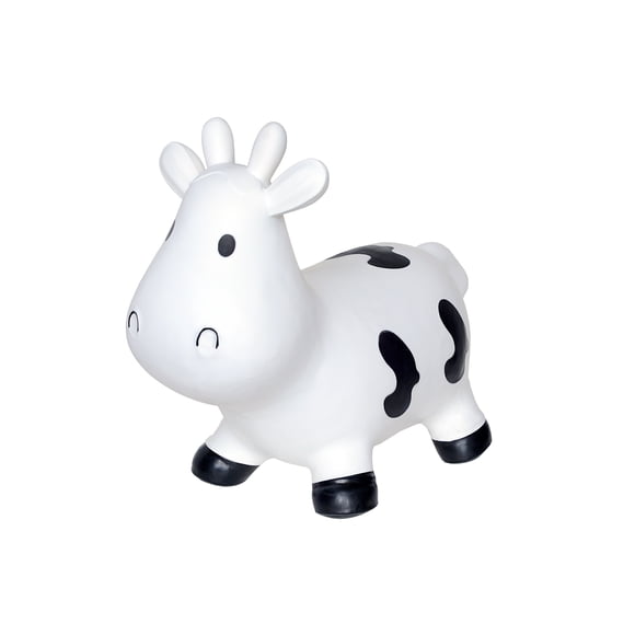 Jouets Rebondissants Sauteur d'Animal Gonflable Vache Blanche avec Pompe