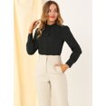 thumbnail image 2 of INSPIRE CHIC Chemises à Manches Longues pour Femmes avec Col Montant et Boutons, 2 of 6