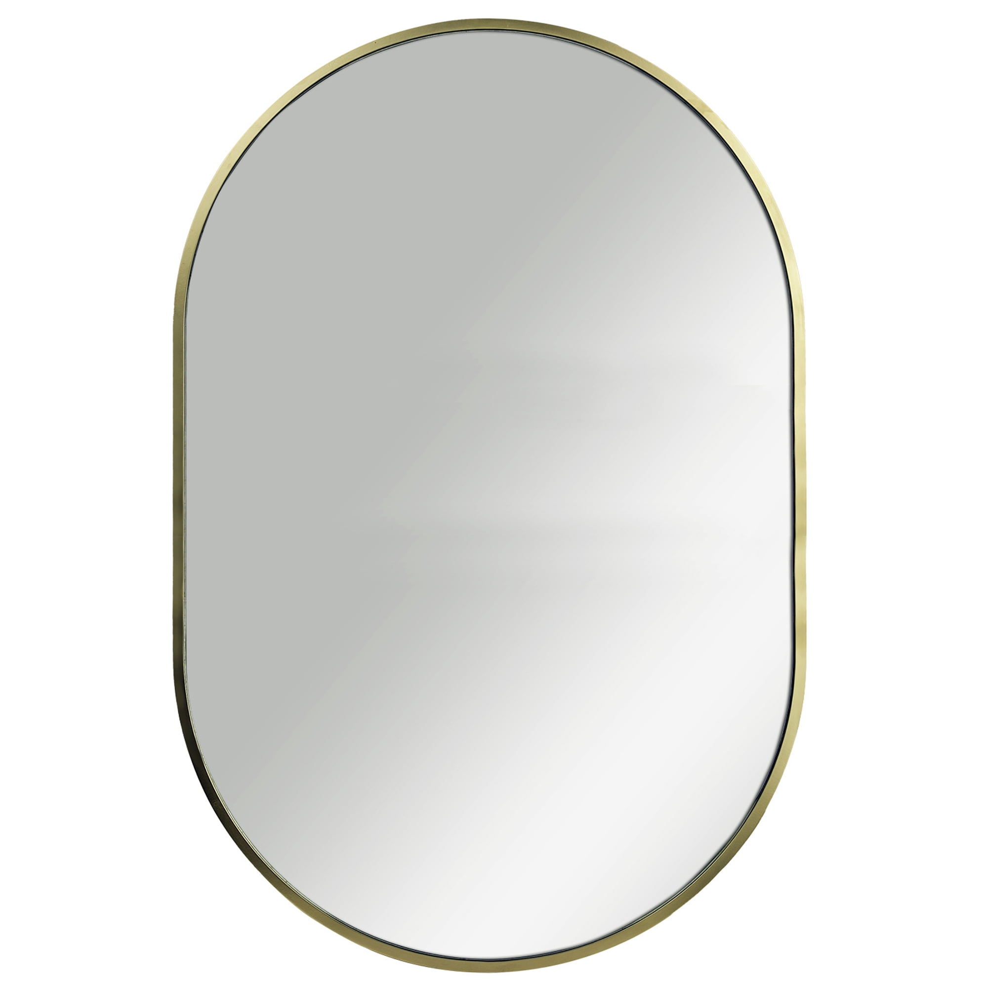 Mainstays Miroir Mural Oval Lounge 24x36po. Miroir décoratif. Doré métallisé, miroir avec cadre