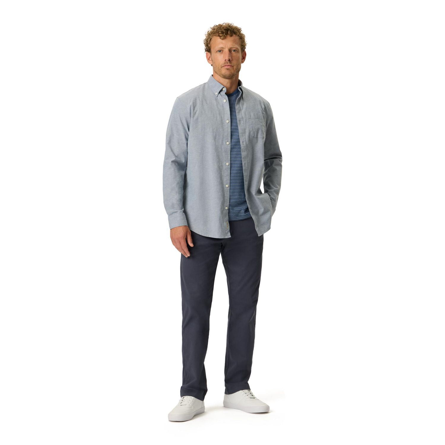 Dockers Men's Long Sleeve Oxford Button Down Shirt