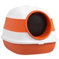 thumbnail image 1 of PawHut Cat Litter Box with Lid, Covered Litter Box w/ High Sides, Orange, 1 of 10