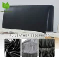 thumbnail image 2 of 100% Waterproof Artificial PU Leather Headboard Cover Elastic All-inclusive Bed Head Back Bedside Dust Protection Home Hotel, 2 of 5