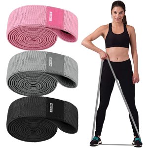 Long Resistance Bands, Fabric Pull Up Assistance Bands 3 Pack, Thick Cloth Stretch Bands for Exercise, Fitness Loop Band Set for Leg Thigh Hip Squat Booty Full Body Workout & Weight Training