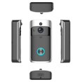 thumbnail image 4 of V5 Sonnette Vidéo 2.4G Connexion Wi-Fi Vision Nocturne Grand Angle Notification en Temps Réel 3 Batteries (Argent), 4 of 13