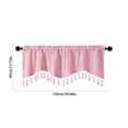 thumbnail image 3 of WKWeiS Elegant Fringed Window Curtains Patterned Rod Panels Stylish Short Drapes for Home Decor Clearance Deals, 3 of 6