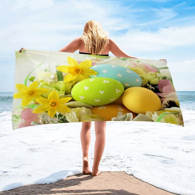 Yhmxh Easter Kitchen Decor Microfiber Beach Towel Super Lightweight Colorful Bath Towel Sandproof Beach Blanket Multi-Purpose Towel For Travel Swimming Pool 30x60 Inch DIY children tent