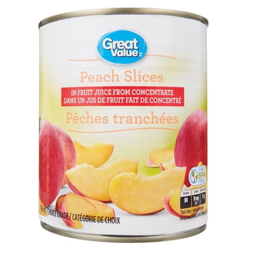 Great Value Peach Slices in Fruit Juice from Concentrate