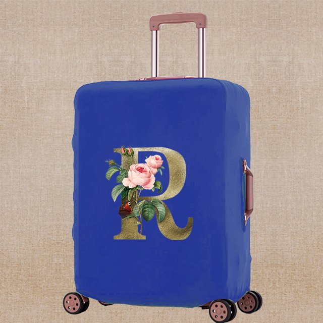 Luggage Cover Scratch Resistant Trolley Protective Case Apply To 18-32 Inch Golden Flower Print Suitcase Travel Accessory Covers 8Golden flower R L (26-28inch)