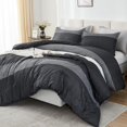 thumbnail image 1 of Litanika Full Size Comforter Sets Black White Grey - 3 Pieces Lightweight Bedding Set, All Season Down Alternative Comforter (1 C, 1 of 8