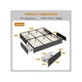 thumbnail image 4 of Bingirl Fabric Upholstered Platform Bed Frame with 4 Storage Drawers, Wooden Slats Support, Noise-Free and Easy to Assemble - Dark Grey, No Box Spring Needed, 4 of 10