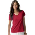 thumbnail image 1 of Hanes T-Shirt à Col en V Nano-T pour Femmes, 2X, Rouge Vintage, 1 of 5