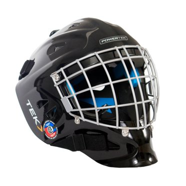 Powertek V3.0 Goalie Helmet with Cage – Adult/Medium/Black