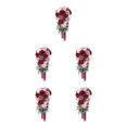 thumbnail image 2 of Maytalsory Wide Application Artificial Flower Realistic Appearance Low Maintenance Vintage wine red 5Set, 2 of 6