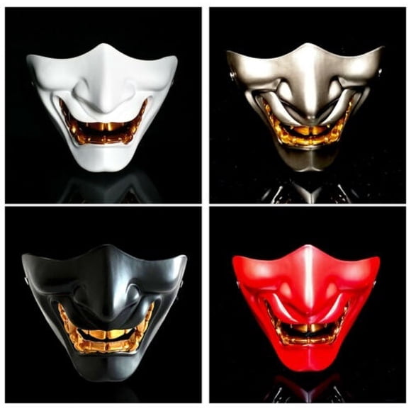1pcs Halloween Scary Half Face Mask Costume Halloween Rave Cosplay Party Half Face