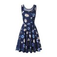 thumbnail image 1 of Robe Débardeur pour Femmes Été Mode Femmes Sans Manches Imprimée Col en V Ligne A Moulante Robe Débardeur Robe Longue, 1 of 6