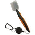 thumbnail image 4 of Redempat Stainless Steel Golf Club Brush Portable Solid Color Shoe Brushes Orange with Lid 5Set, 4 of 6