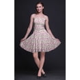 thumbnail image 3 of Bimba Robe de Cocktail Florale pour Femme, Smockée, au-Dessus du Genou, Fluide, d'Été, Robe Soleil - Petit, 3 of 5