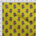 thumbnail image 3 of oneOone Viscose Chiffon Fabric Leaves & Floral Block Print Fabric BTY 42 Inch Wide, 3 of 4