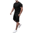thumbnail image 1 of Ensemble Décontracté pour Hommes 2 Pcs : T-Shirts à Manches Courtes et Shorts de Sport Ajustés, 1 of 9