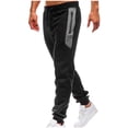 thumbnail image 4 of AherBiu Sweatpants For Men Fleece Lined Drawstring Elastic Waisted Straight Leg Pants With Pockets Casual Gym Workout Trousers, 4 of 7