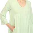 thumbnail image 4 of White Mark Tunique à Manches 3/4 pour Femmes, Taille Empire, Col en V, 4 of 6