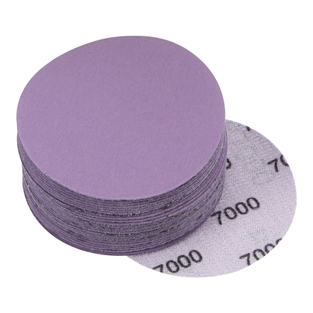 Unique Bargains 30 Pack 3-Inch Purple Sanding Discs 7000 Grits Hook & Loop Professional Aluminum Oxide Sandpaper