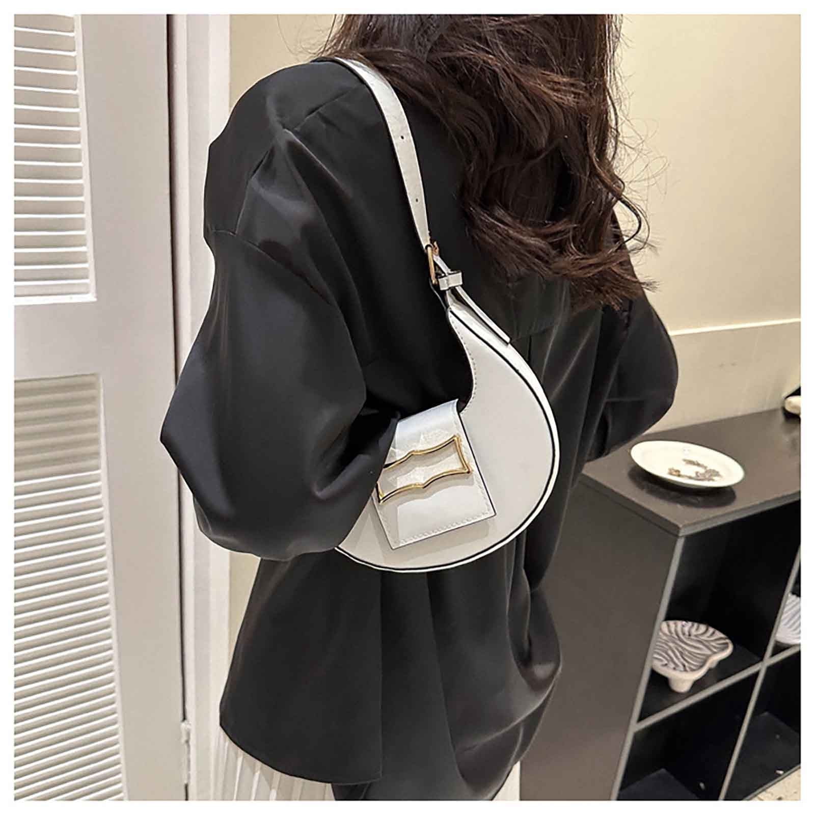 TopLLC One Shoulder Crossbody Bag Leather Large Capacity Multi Compartment Women Bag