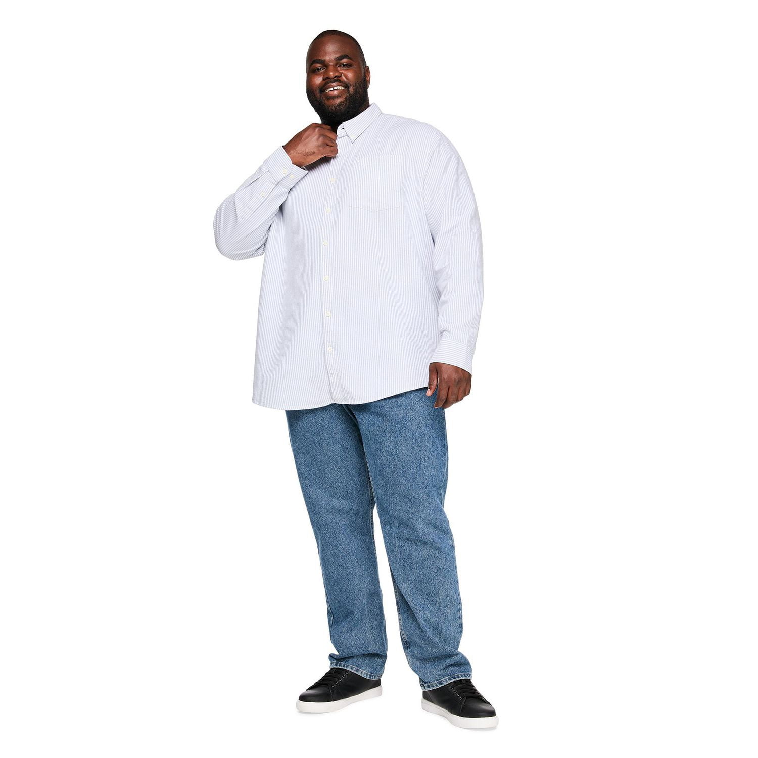 George Big Men's Long-Sleeve Button-Down Shirt