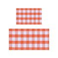 thumbnail image 2 of Dvkptbk Fall Outdoor Rug Set Halloween Thanksgiving Decor Rug Orange Plaid Outdoor Rug Check Rug Layered Doormats for Front Door Porch Farmhouses Entryway Patio Rugs, 2 of 7