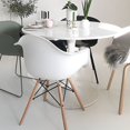 thumbnail image 2 of Heavenly Collection Plastic White Bucket Chair SET OF 2, 2 of 8