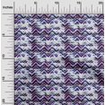 thumbnail image 2 of oneOone Polyester Spandex Dark Blue Fabric Abstract Zigzag Fabric For Sewing Printed Craft Fabric By The Yard 56 Inch Wide, 2 of 4