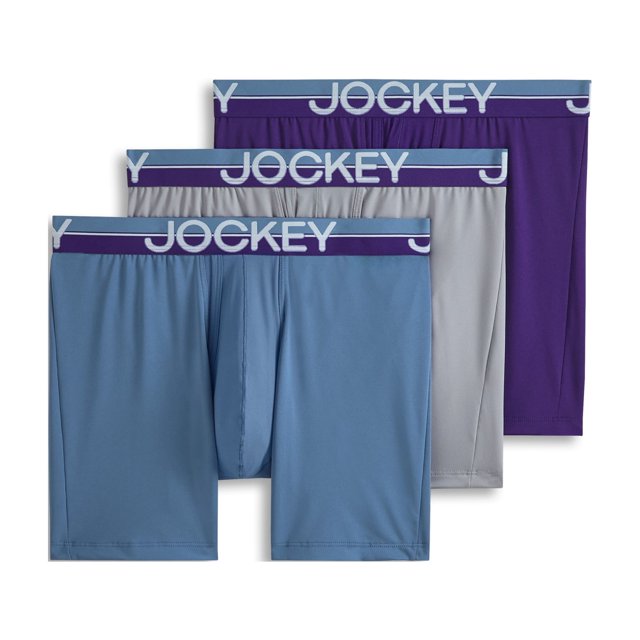 Jockey Boxeur-Brief Extensible en Microfibre Infinite Cool pour Hommes 6 Po - Lot de 3