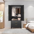 thumbnail image 2 of EROSOEI Armoire Penderie Autoportante en Métal avec Tringle et Tiroirs, 2 of 6