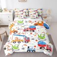 thumbnail image 1 of YST Excavator Kids Bedding Set, Cartoon Construction Theme, Polyester Comforter & Duvet Type, Twin Size (7 Count), 1 of 5