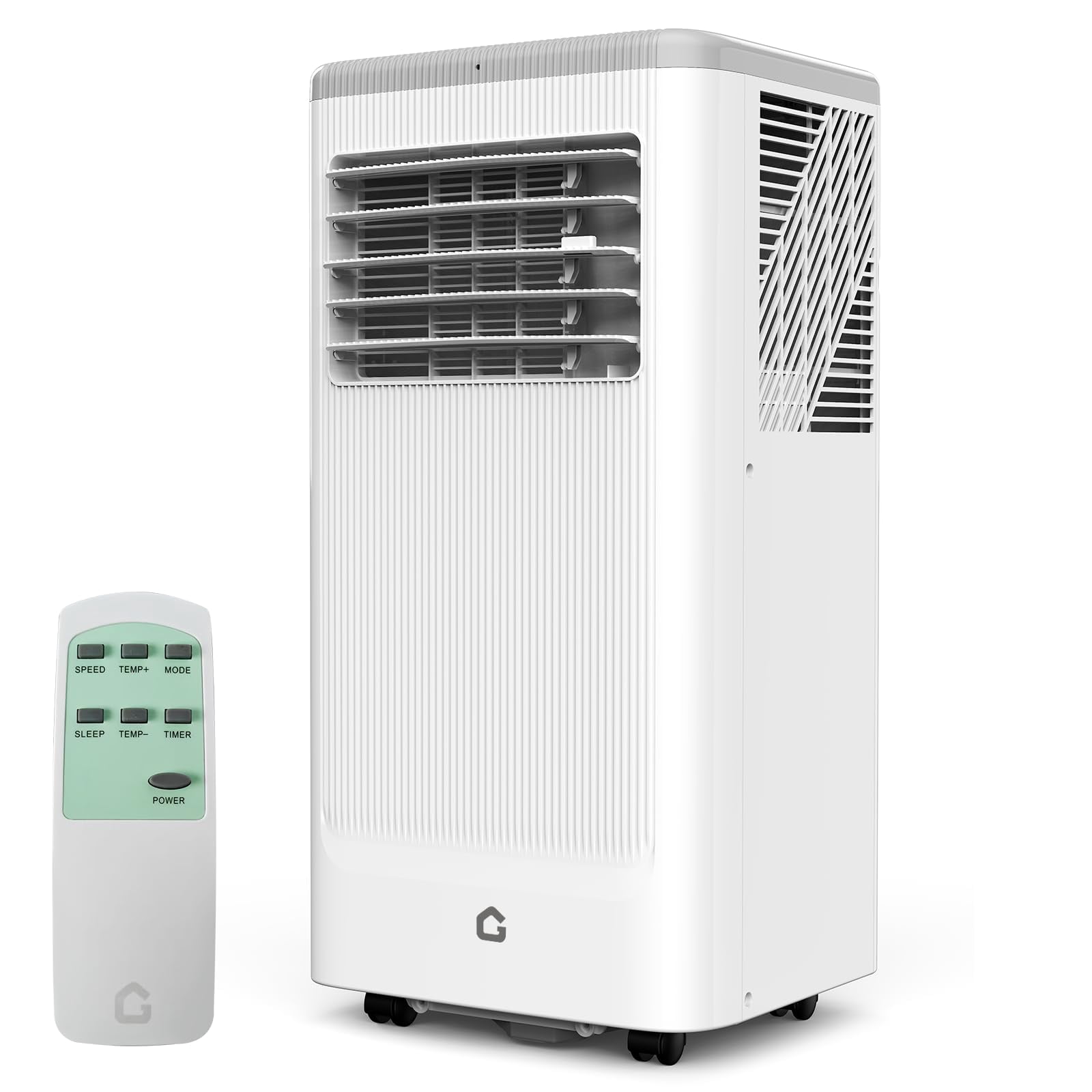 10,000 BTUs Portable Air Conditioners with Heater, Room Air Conditioner with Remote Control, 3-in-1 Stand up AC Cooling for 450 Sq. Ft, Built in Dehumidifier & Fan Modes, 24H Timer