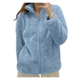 thumbnail image 1 of 2025 Veste Unie pour Femmes Veste de Randonnée Femmes Col à Fermeture Éclair Douillette Femmes Chandail à Fermeture Éclair Complète Manteau Vestes Molleton pour Femmes Veste Bets Veste de Neige pour Femmes, 1 of 3
