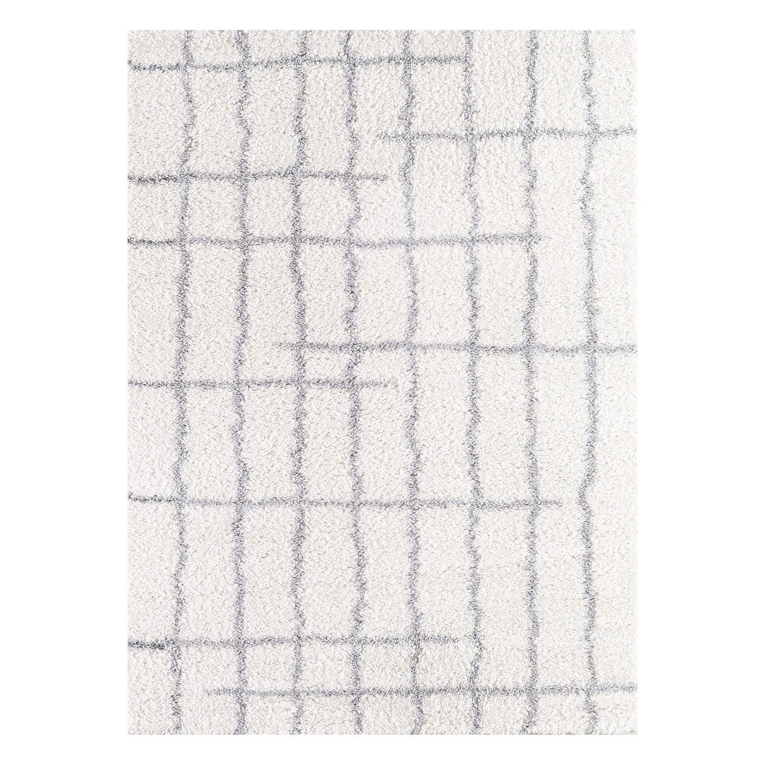 Tapis tissé crème et gris Zafra