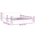 thumbnail image 4 of vidaXL Bed Frame with Headboard Dark Grey 193x203 cm Velvet, 4 of 5
