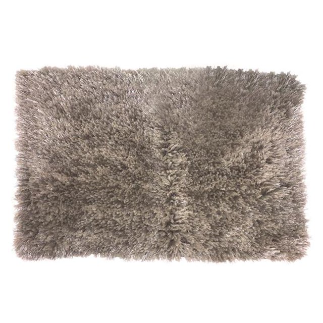 Olivia Gray RGF06784 17 x 24 in. Freemont Shaggy Bath Rug - Silver