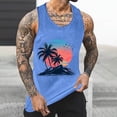 thumbnail image 2 of Sentmoon Débardeur Musculaire pour Homme Été Sans Manches Col Rond T-Shirts pour Homme Imprimé Hawaïen Coupe Décontractée Grande Taille Course Vêtements pour Homme Vacances pour l'Été Journées à la Plage TTTG, 2 of 6