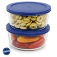 thumbnail image 2 of Pillsbury 4pc Rectangular Glass Round Food Storage Container  944ml, 2 of 4