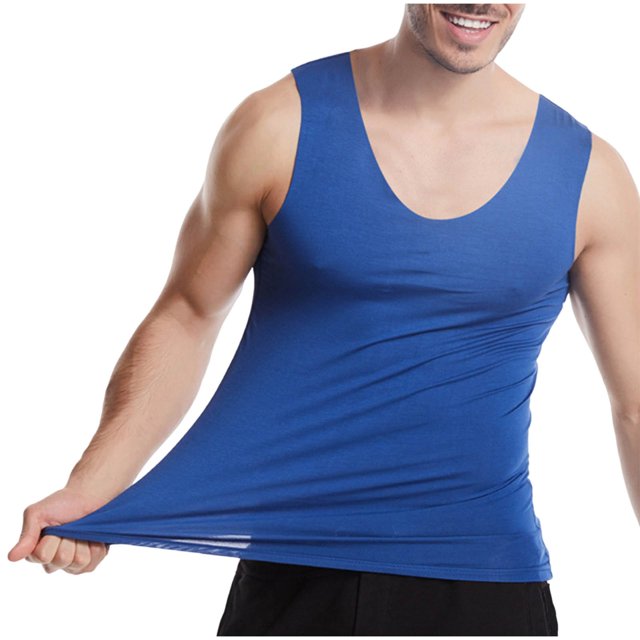 Yuyuzo Mens Compression Tank Top Racerback Sleeveless Undershirt Lightweight Quick Dry Tees Stretchy Slim Fitted Vest