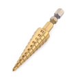 thumbnail image 3 of Coated Cone Drill Bit, Step Drill Bit, Hex Shank Industry Tool For Wood 1/4" For Metal, 3 of 8