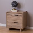 thumbnail image 1 of South Shore Fynn 2-Drawer Nightstand - End Table with Storage for Child, in Rustic Oak, 1 of 8