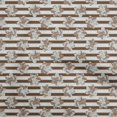 thumbnail image 1 of oneOone Viscose Jersey Brown Fabric Block Craft Projects Decor Fabric Printed By The Yard 60 Inch Wide-VE, 1 of 5