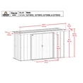 thumbnail image 3 of Arrow Classic 10 x 4 x 6 ft Charcoal Steel Storage Shed, 3 of 8